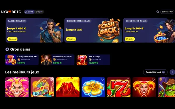 NYX casino slots